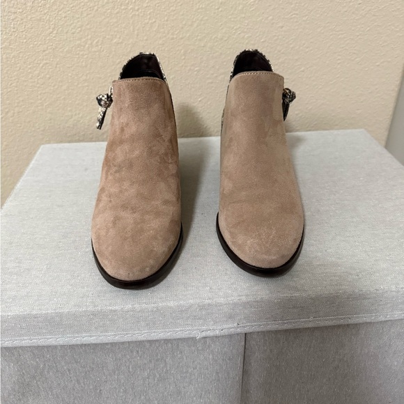 Cole Haan Beige Suede Ankle Booties - Picture 1 of 5